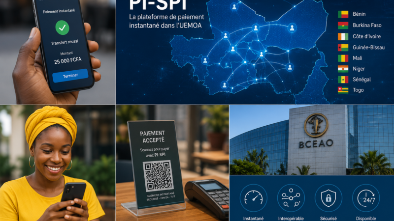 Client effectuant un paiement instantané sécurisé par mobile auprès d’une commerçante